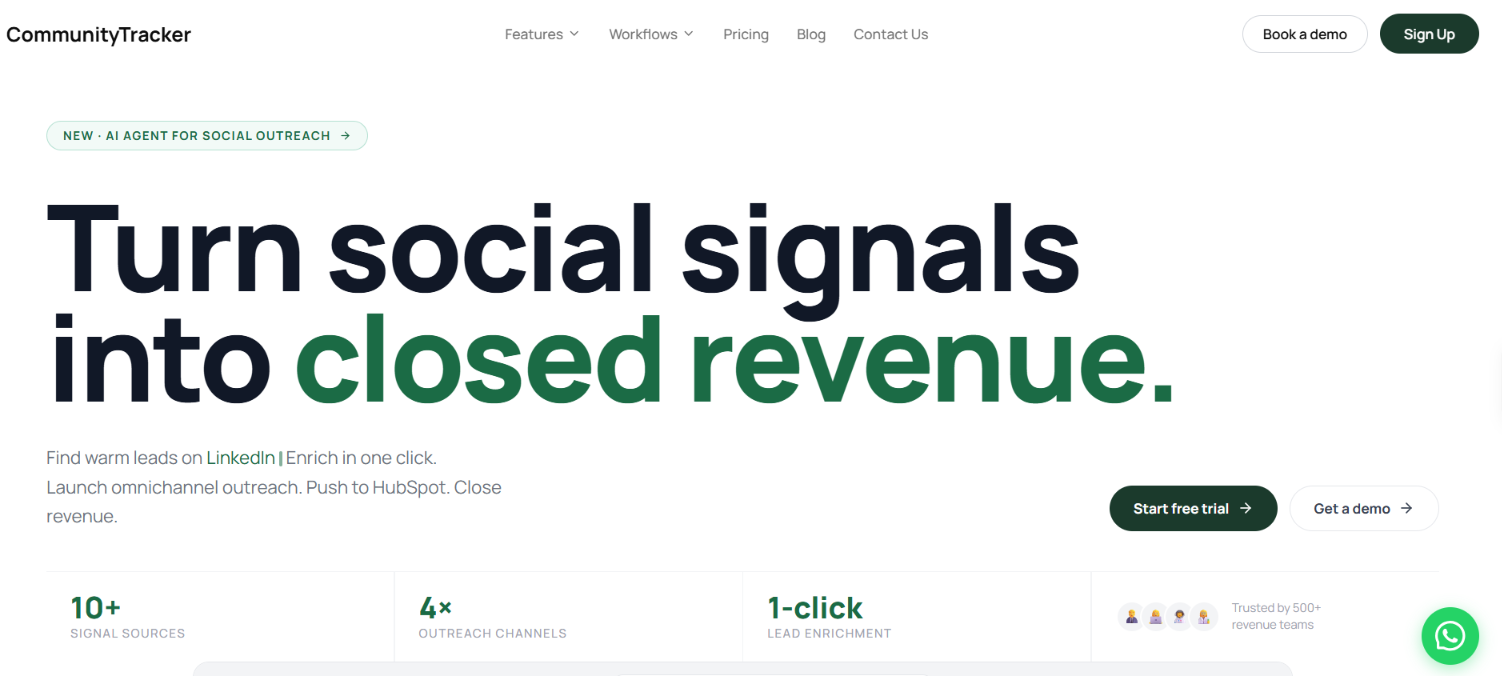CommunityTracker homepage