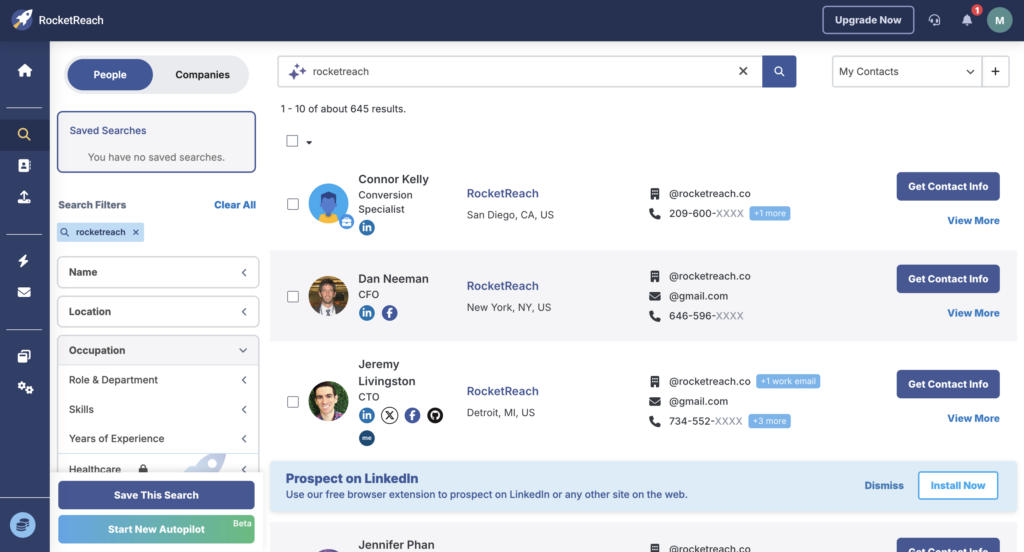 How RocketReach Search And Filters Work