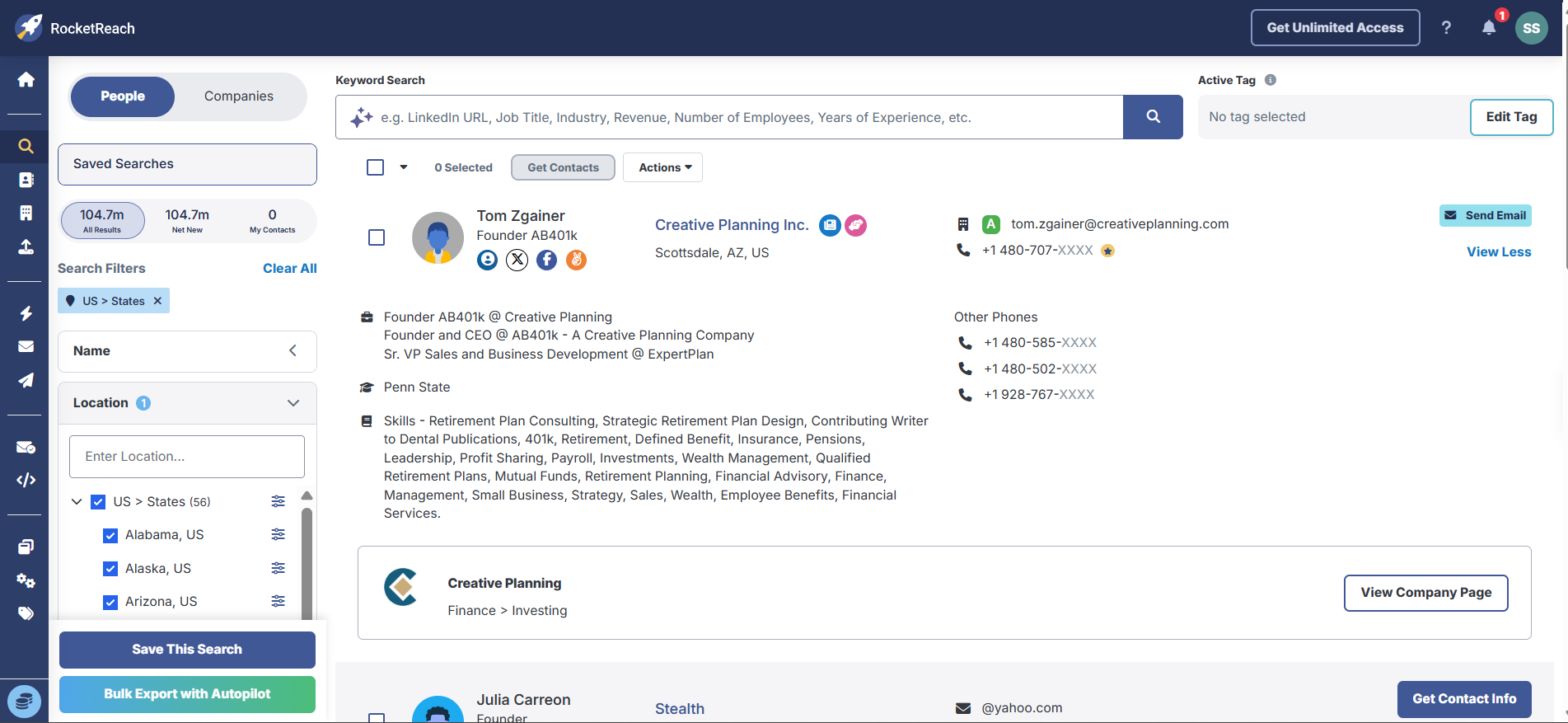 RocketReach Email Finder