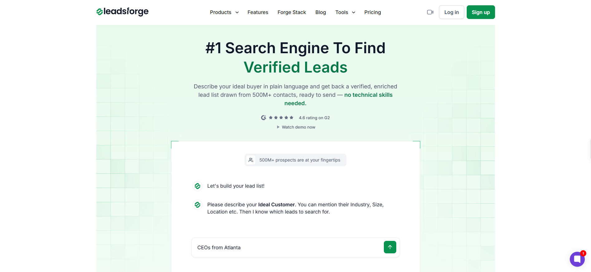 leadsforge.ai website