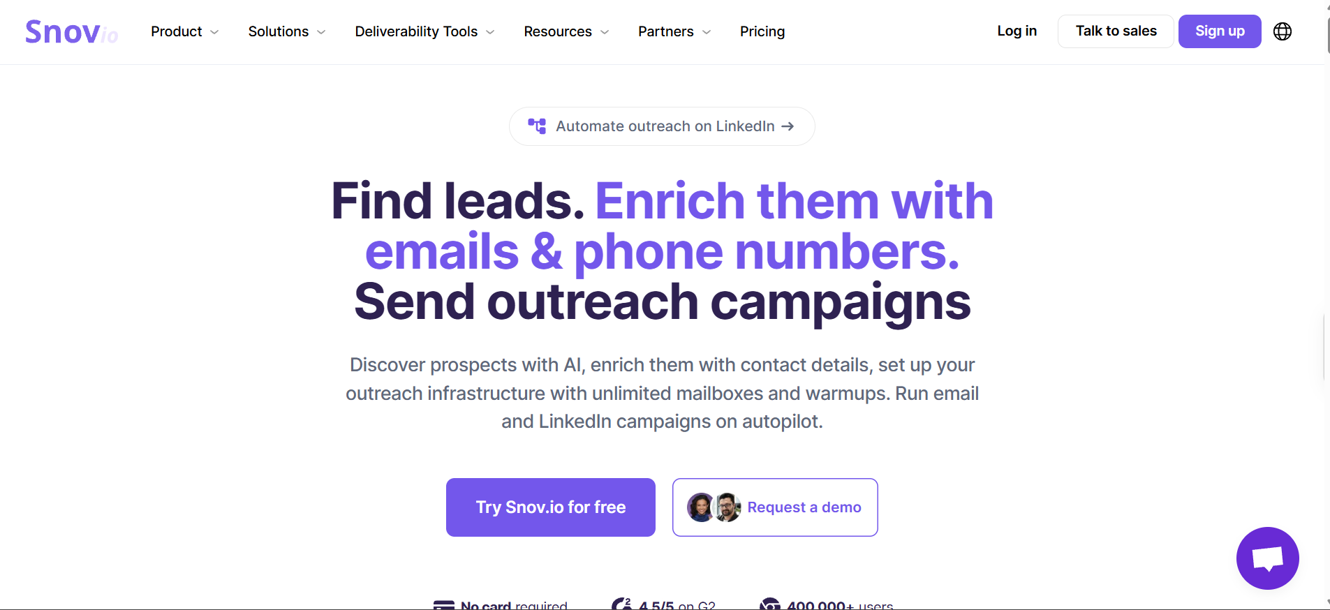 snov.io website