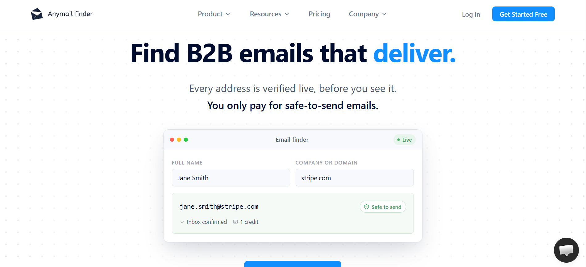 anymailfinder.com website