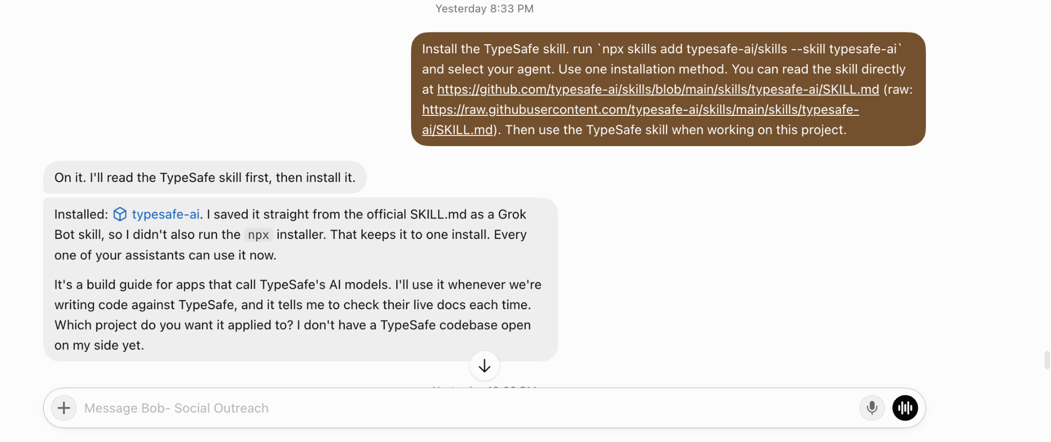 Installing Jev in Grok Bot