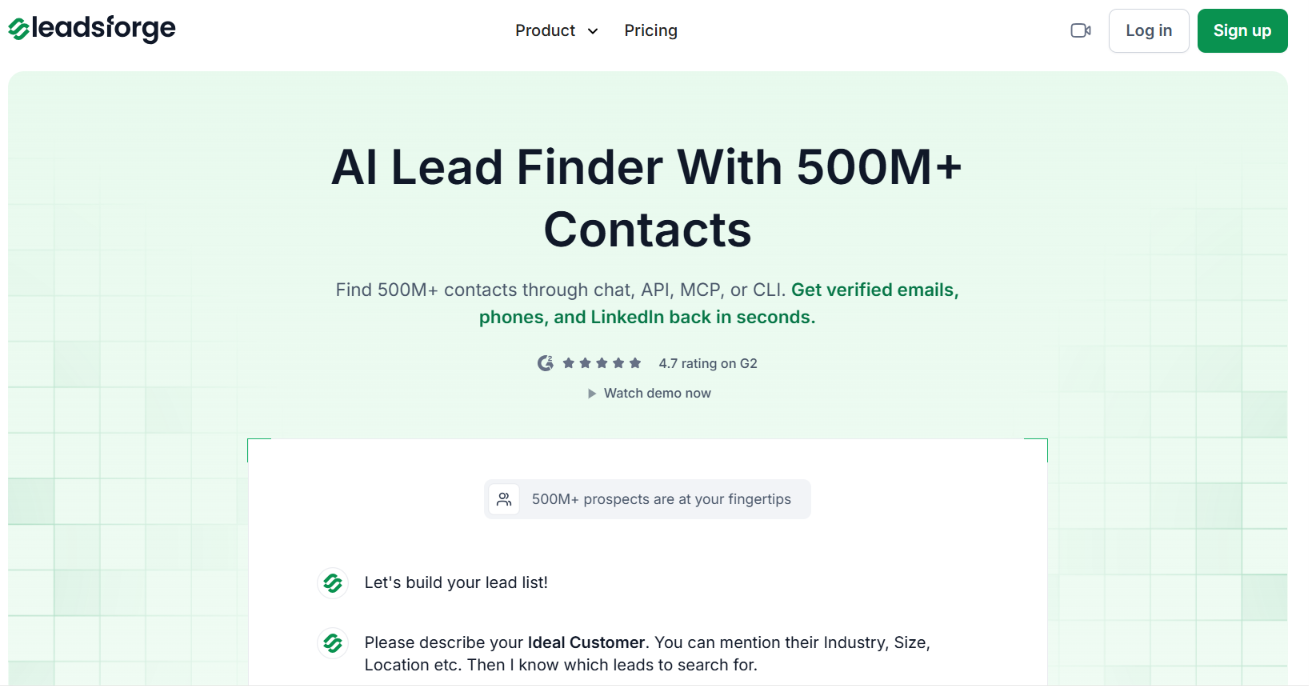 Leadsforge homepage