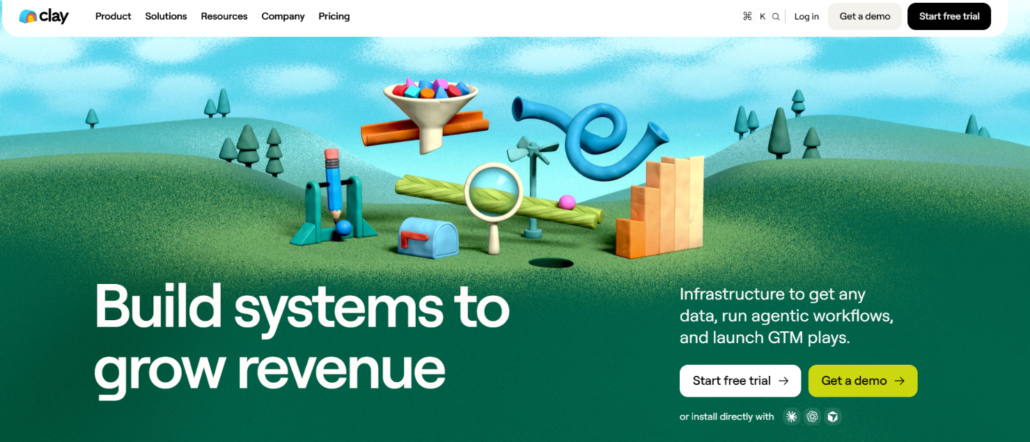 Clay homepage
