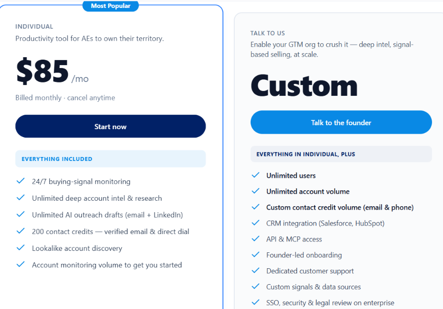 Salesmotion Signal Agent Pricing