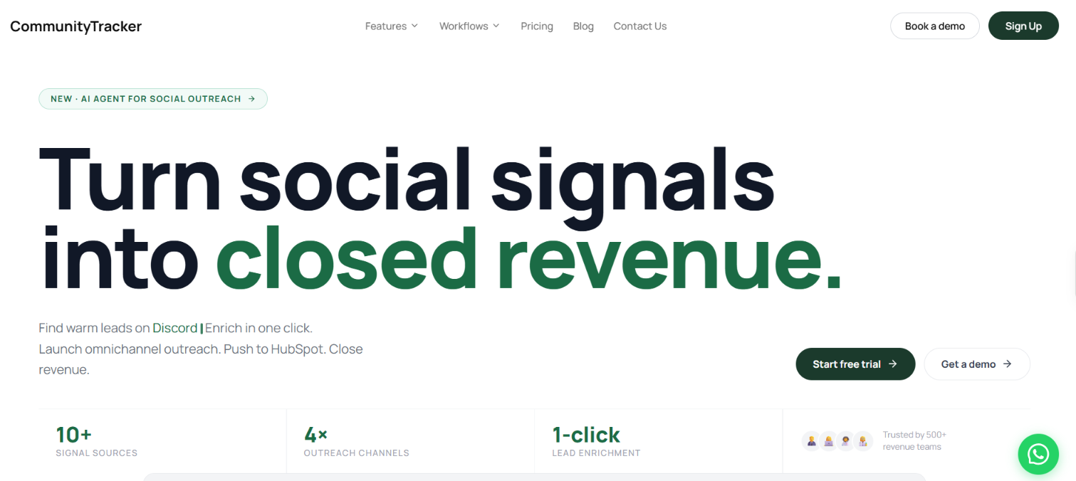 CommunityTracker homepage