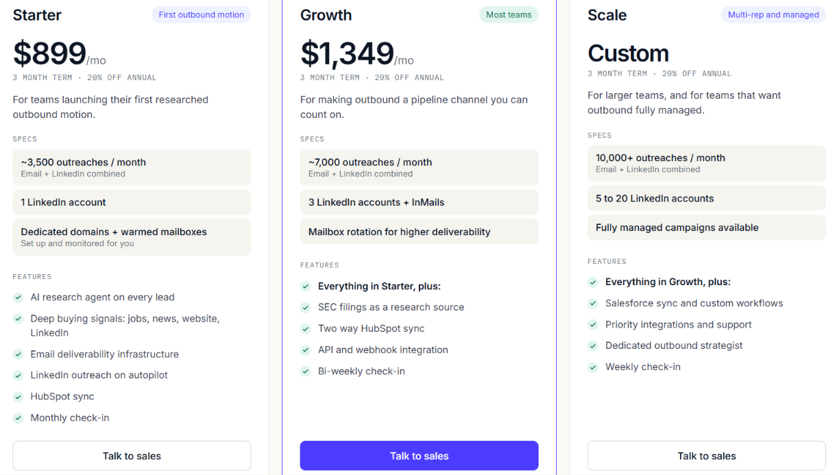 Coldreach pricing