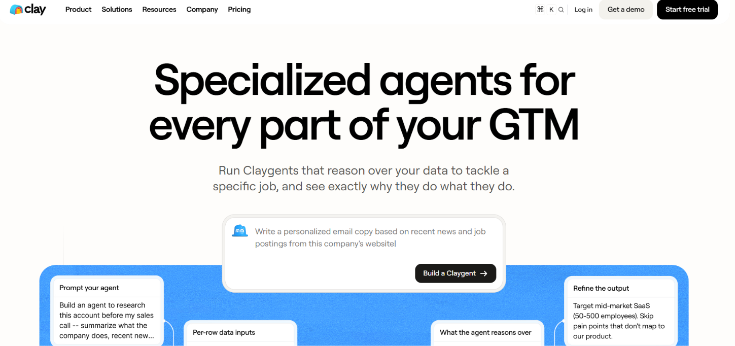 Claygent homepage