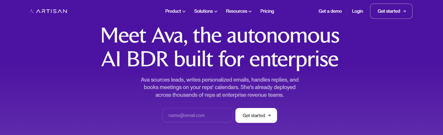 Ava by Artisan homepage