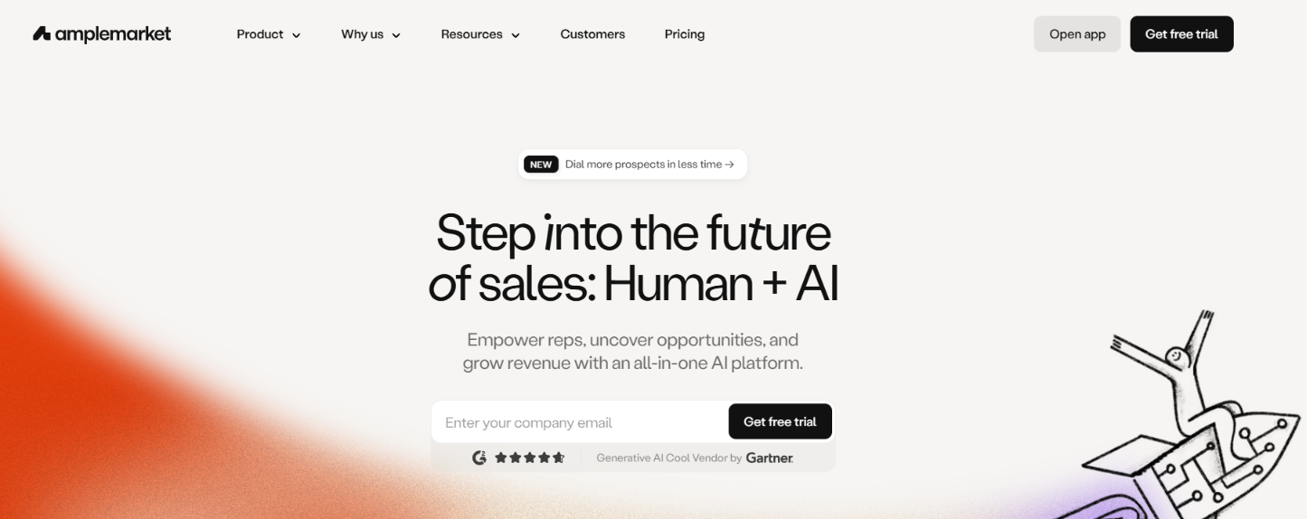 Amplemarket Duo homepage