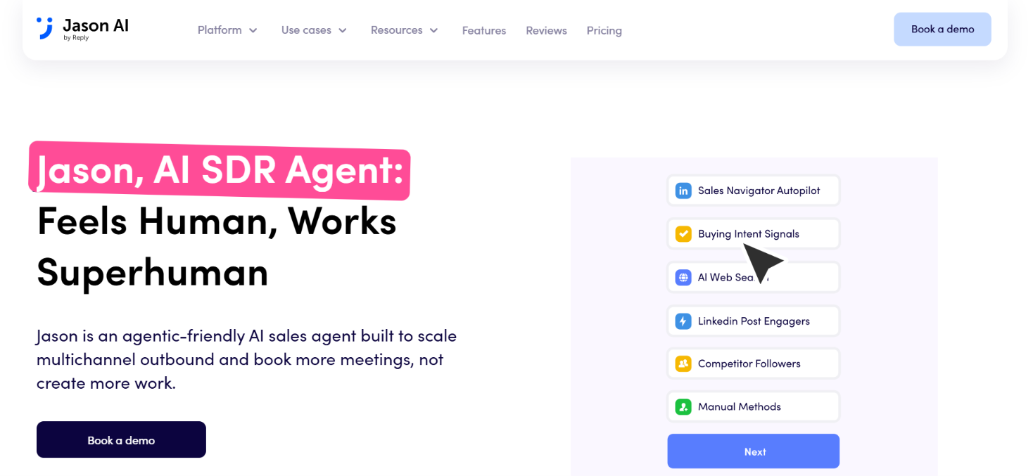 Jason by Reply homepage