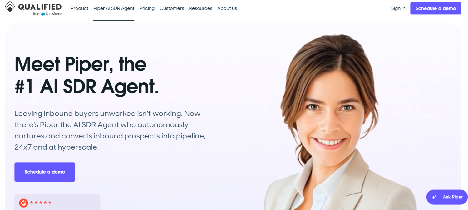 Piper by Qualified homepage