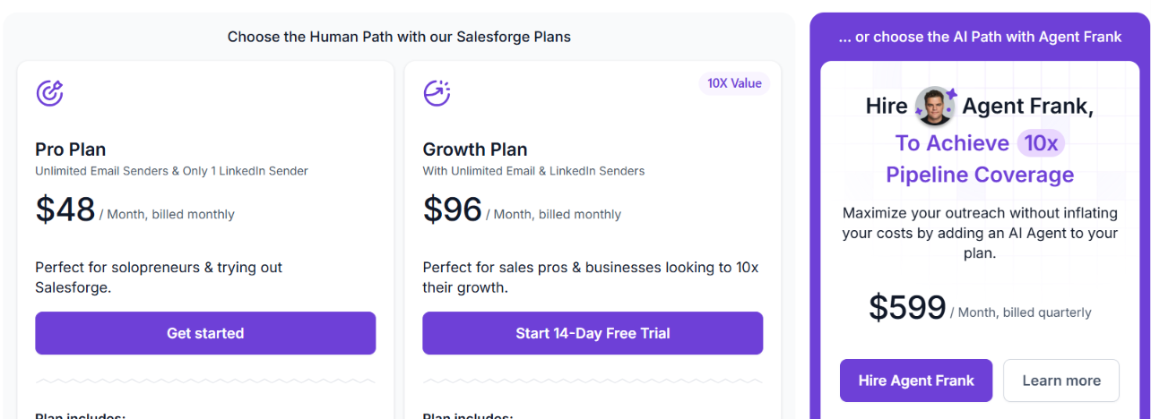 Salesforge pricing