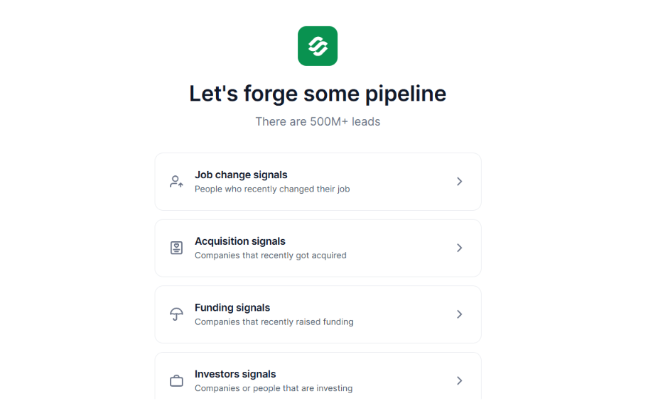 Research based on signals on Leadsforge