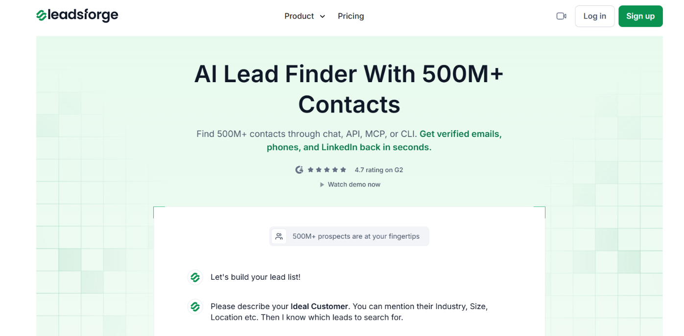 Leadsforge homepage