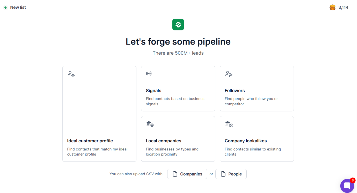 Leadsforge dashboard