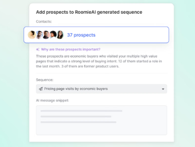 RoomieAI support custom signal research