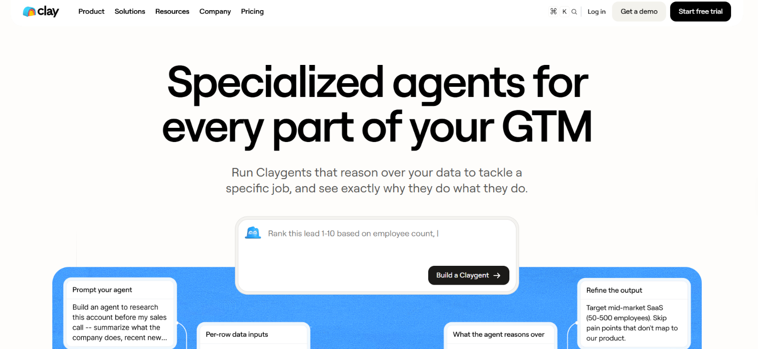 Claygent homepage