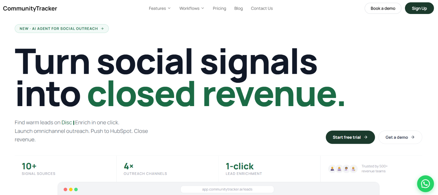 CommunityTracker homepage