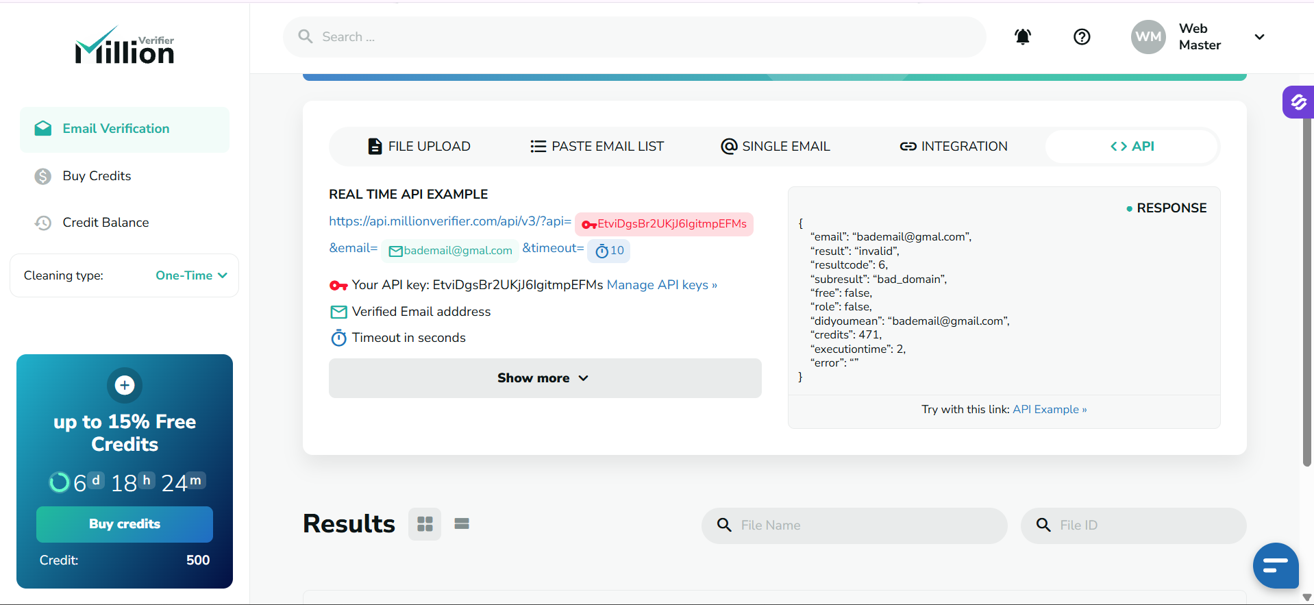 MillionVerifier API and Developer Access