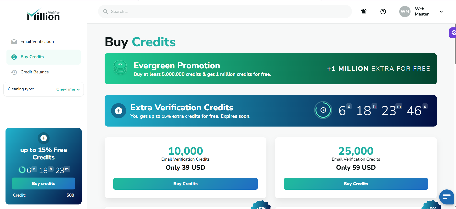 MillionVerifier Result Categories and Credit Rules