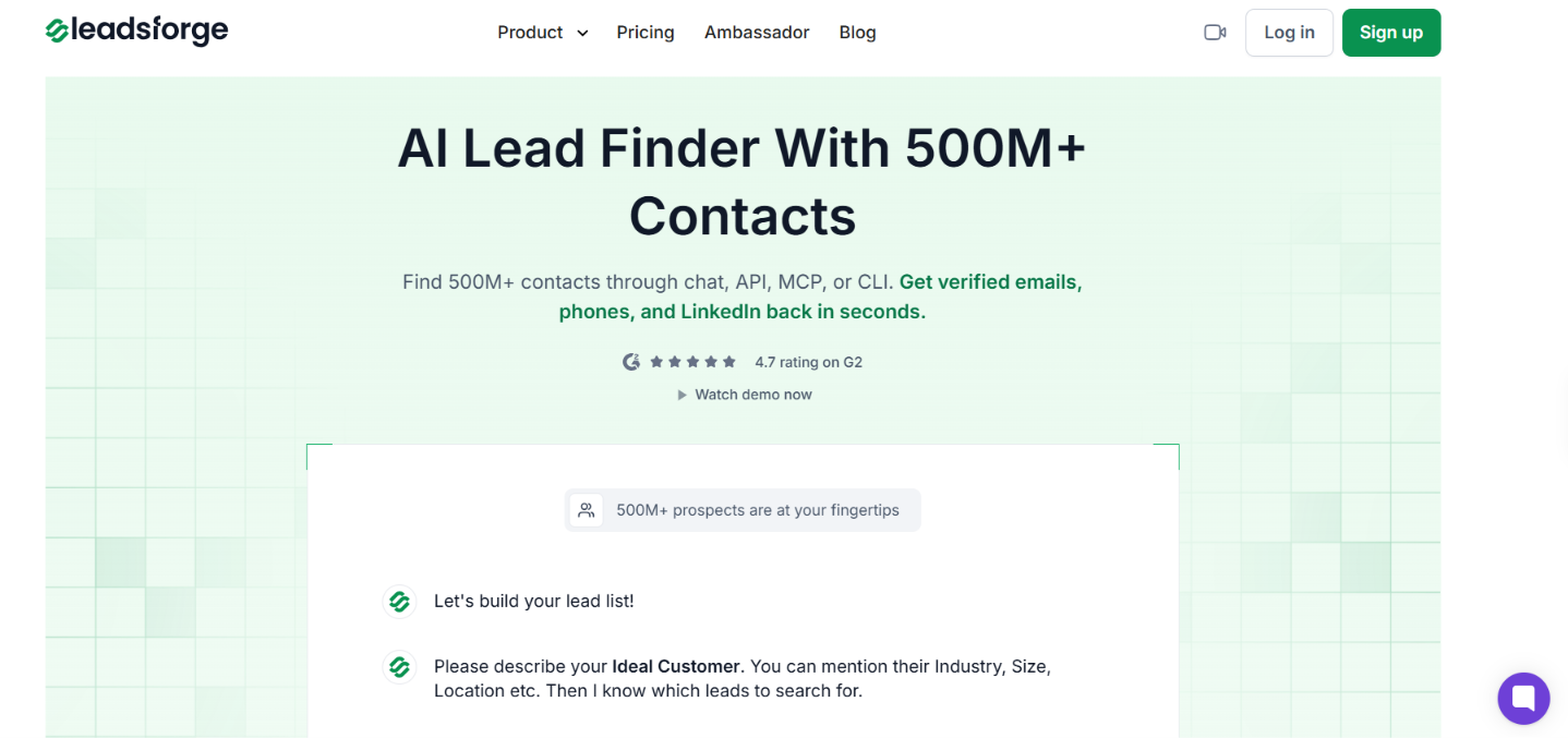 Leadsforge homepage