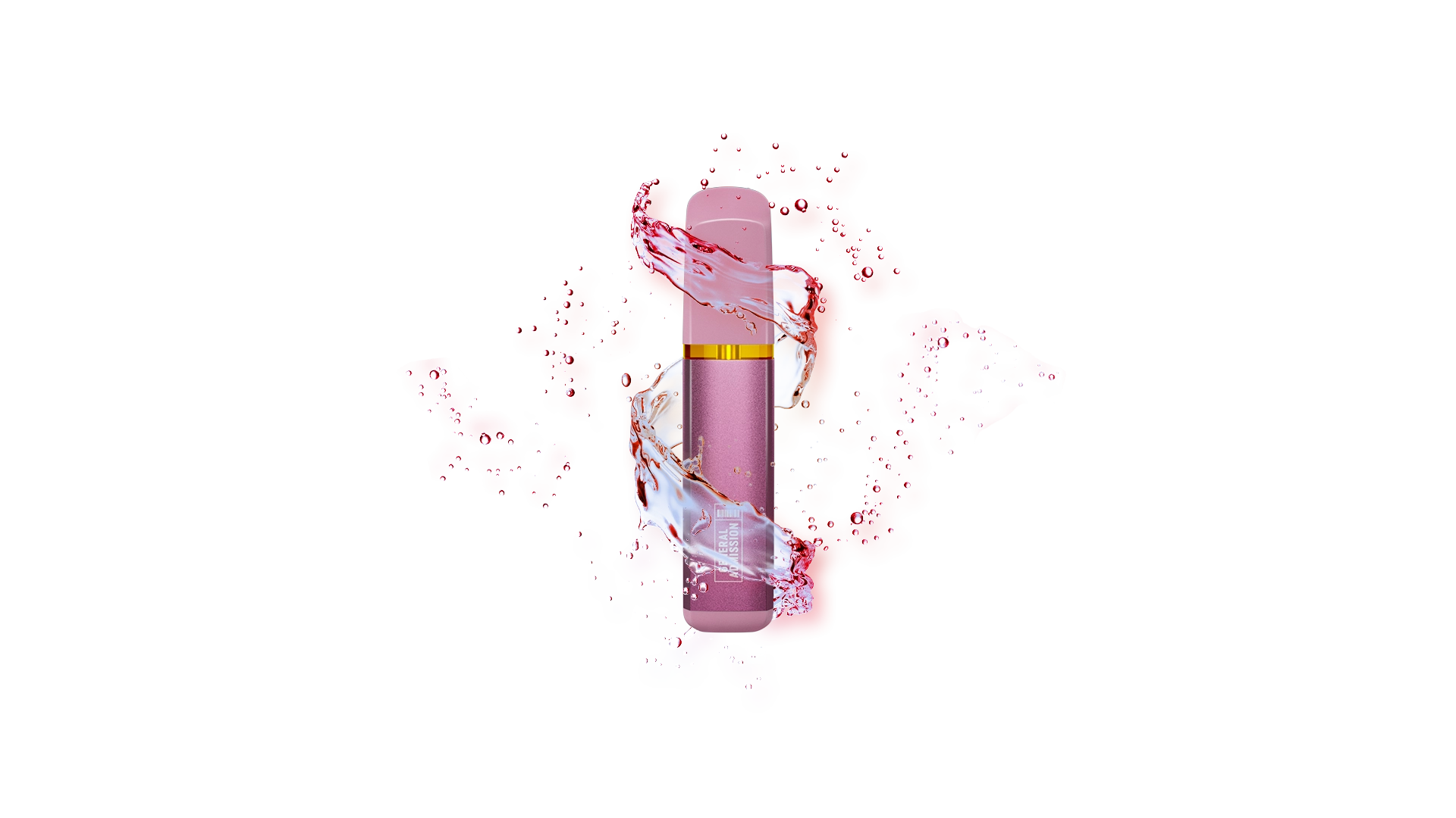 A vape with a juicy splash around it