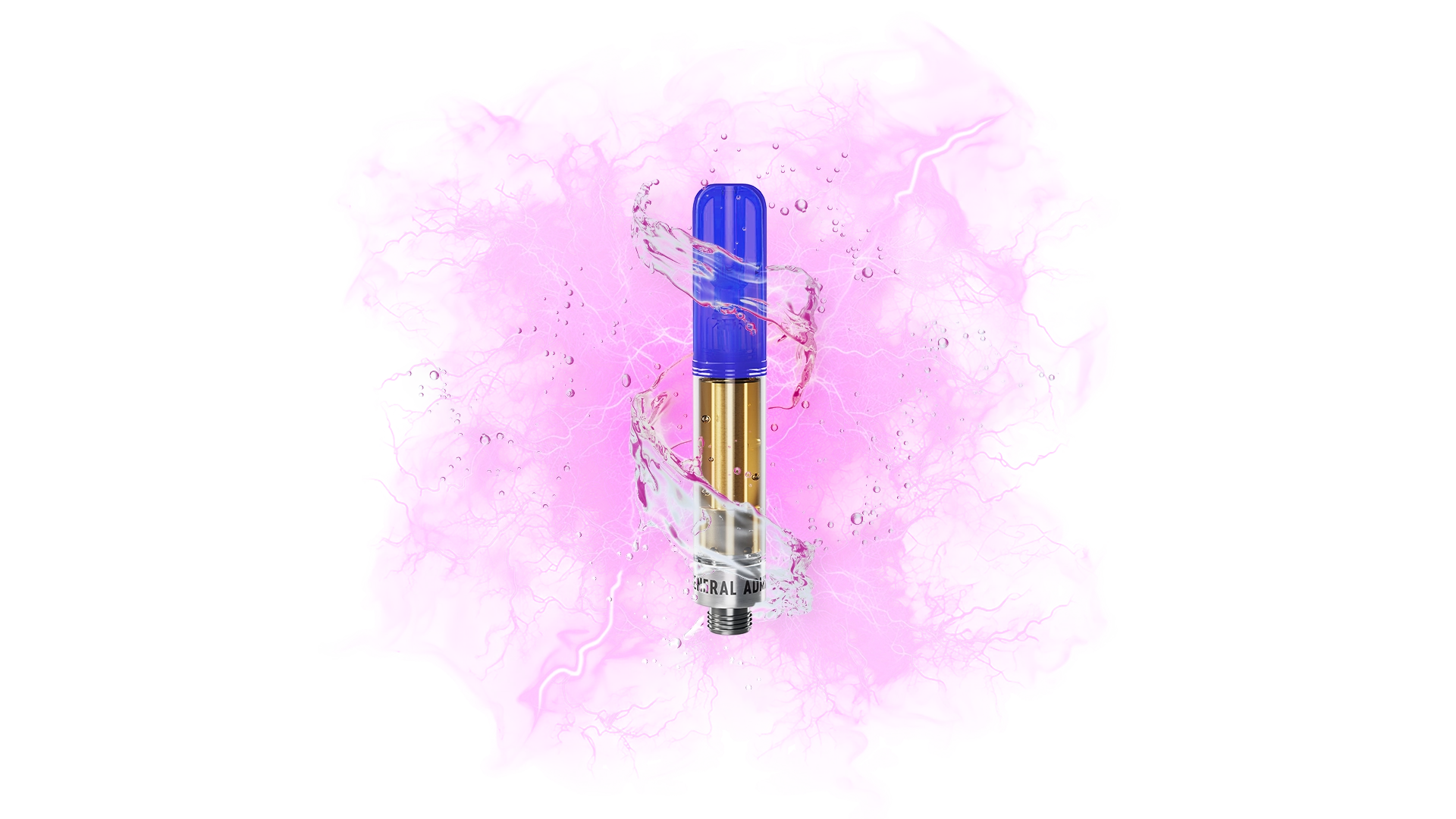 A vape with a juicy splash around it