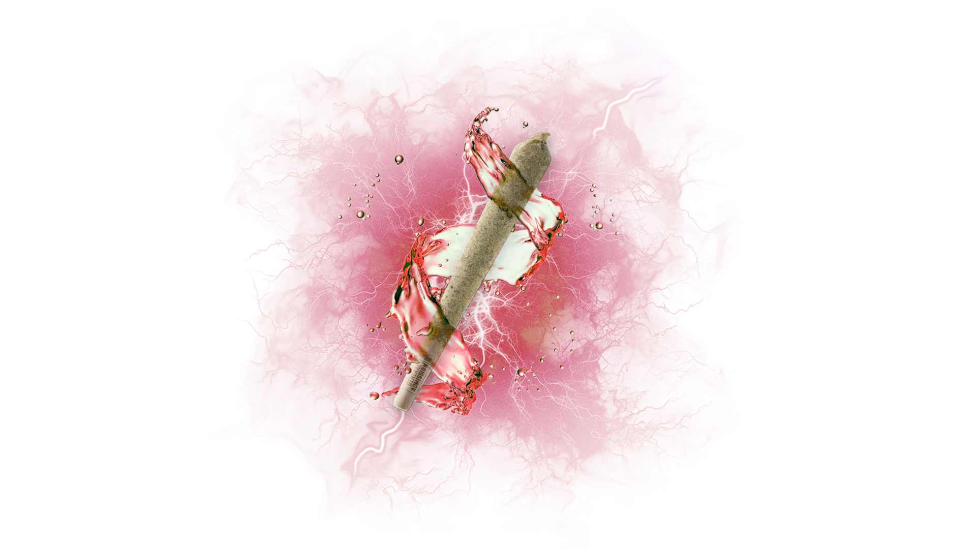 A pre-roll with a juicy splash around it