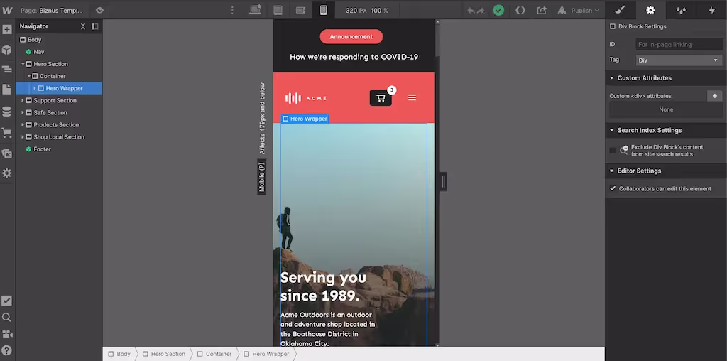 webflow 使い方