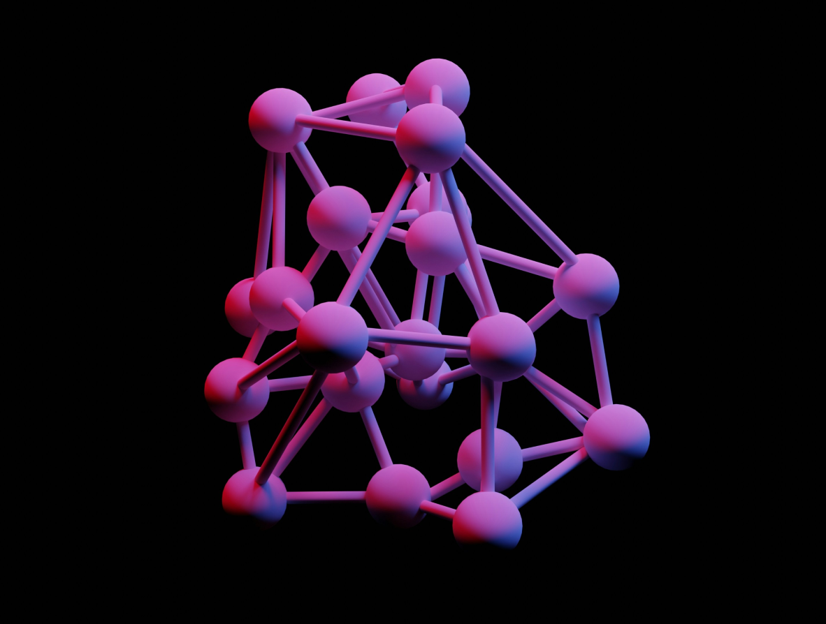 Abstract 3D visualization of interconnected nodes representing advanced AI systems, symbolic of innovation in robotics and machine learning.