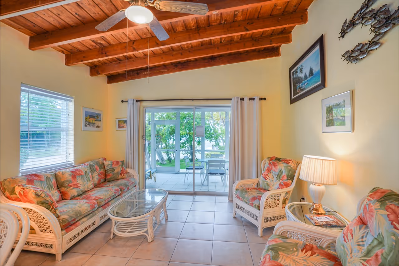 The interior of unit 3 at Kon Tiki Resort in Islamorada.