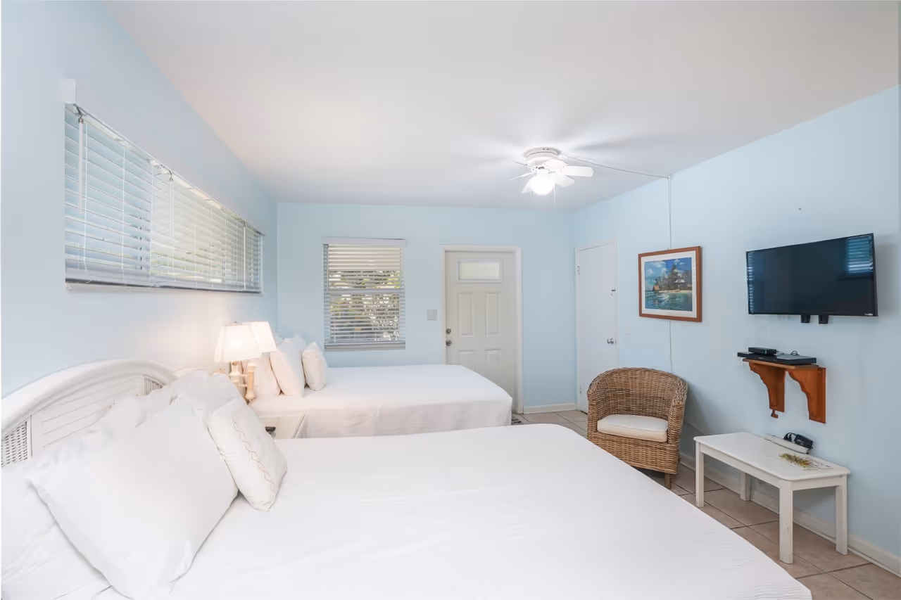 The interior of unit 7 at Kon Tiki Resort in Islamorada.