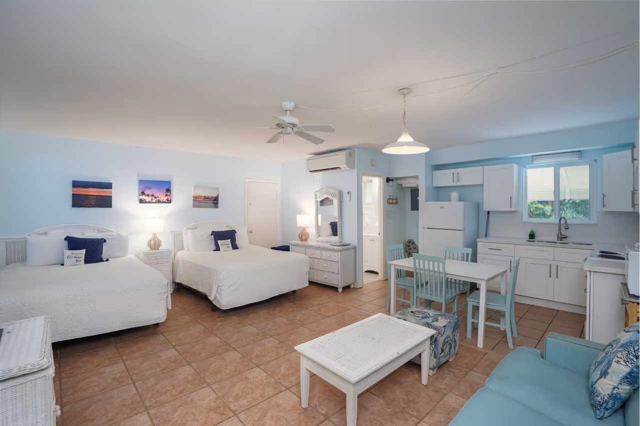The interior of unit 11 at Kon Tiki Resort in Islamorada.