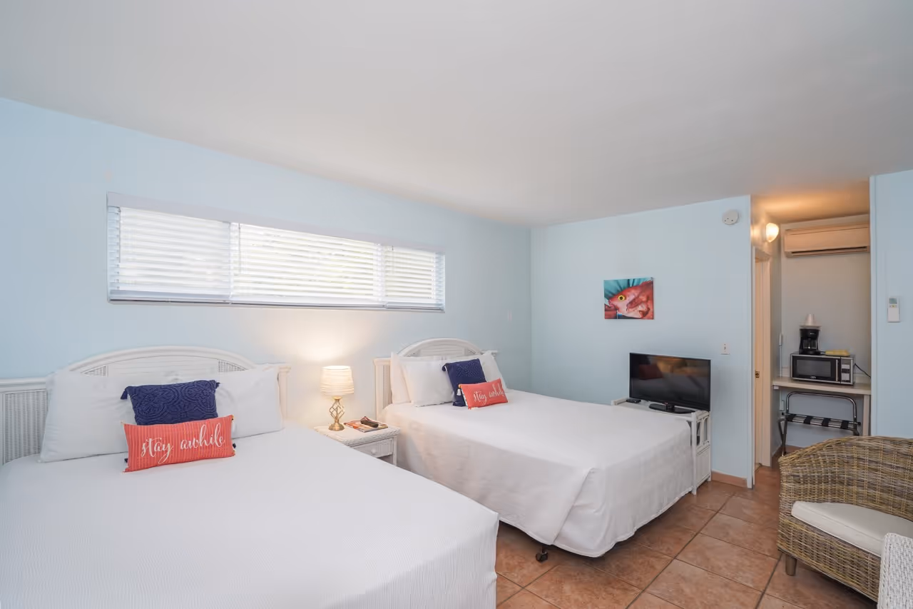 The interior of unit 12 at Kon Tiki Resort in Islamorada.