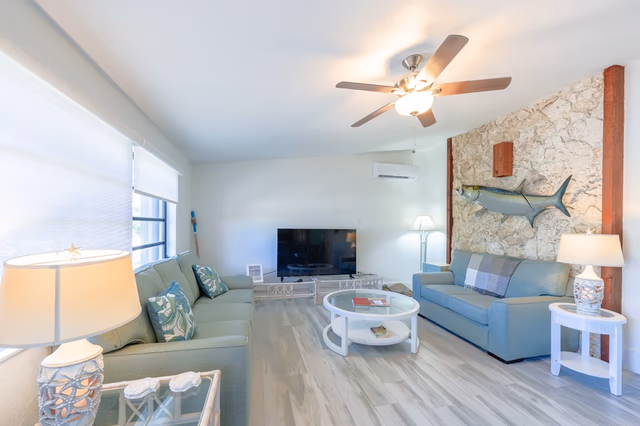 The interior of unit 20 at Kon Tiki Resort in Islamorada.