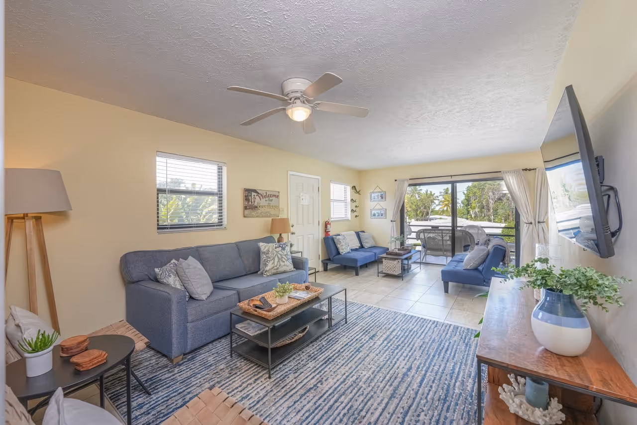 The interior of unit 23 at Kon Tiki Resort in Islamorada.