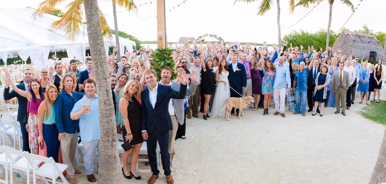 Wedding guests at Kon Tiki Resort in Islamorada.