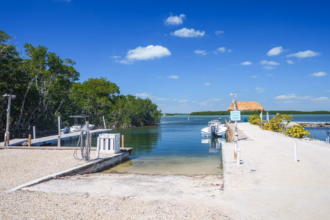 The Kon Tiki Resort ramp area to the Florida Bay.