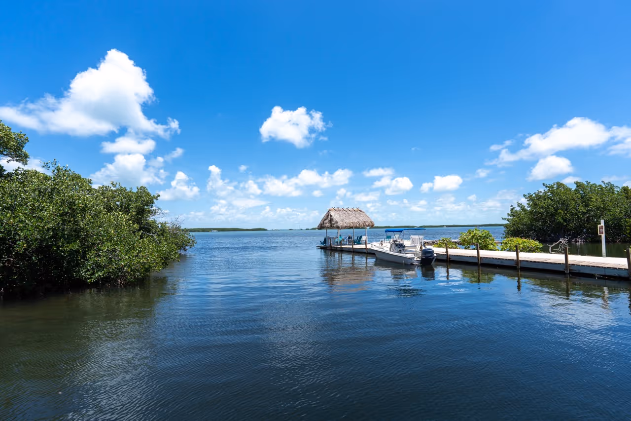 Docking area at the Kon Tiki Resort.