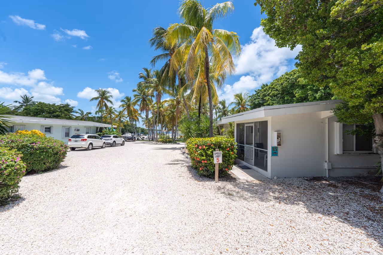 Exterior view of unit 11 at Kon Tiki Resort in Islamorada.