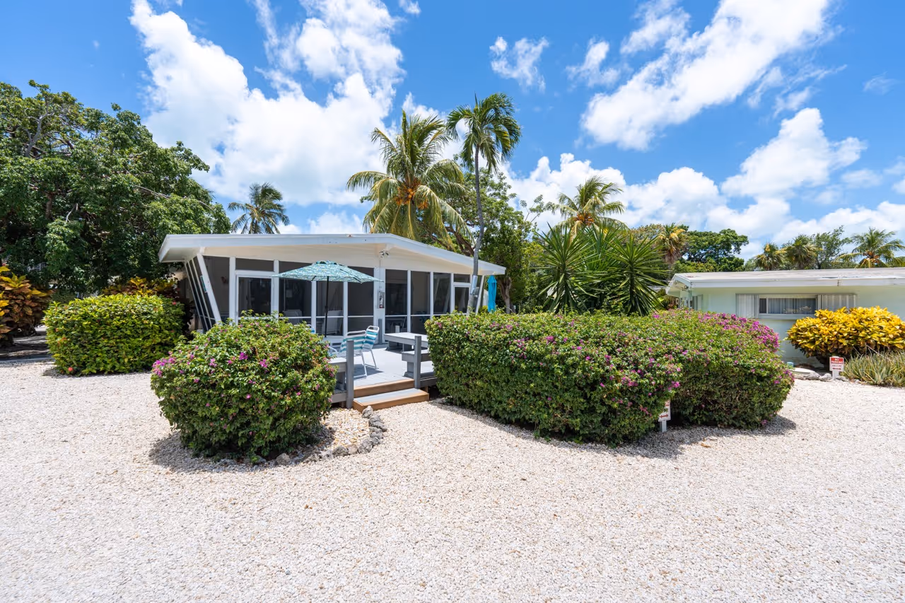 Exterior view of unit 6 at Kon Tiki Resort in Islamorada.
