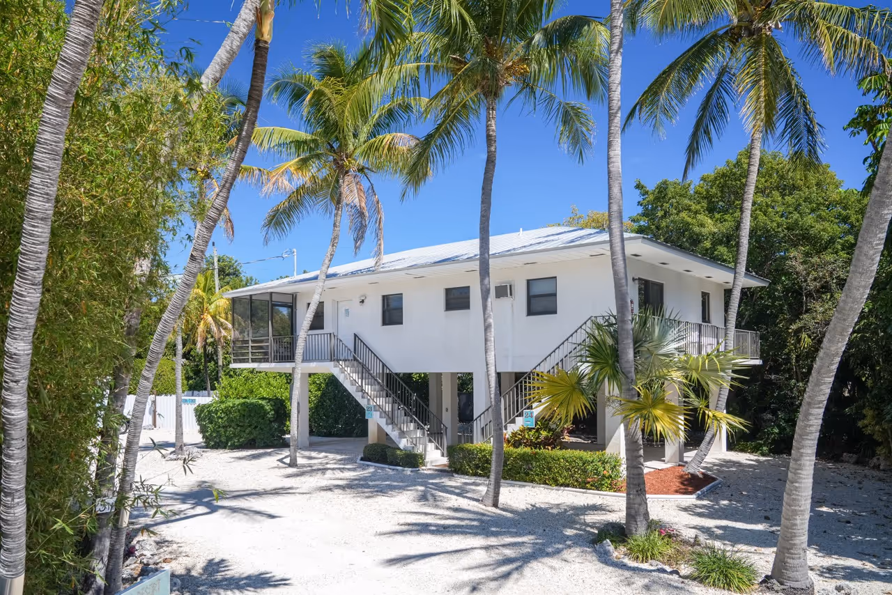 Exterior view of unit 24 at Kon Tiki Resort in Islamorada.
