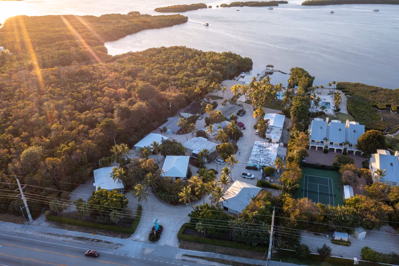 Aerial view of Kon Tiki Resort in Islamorada.