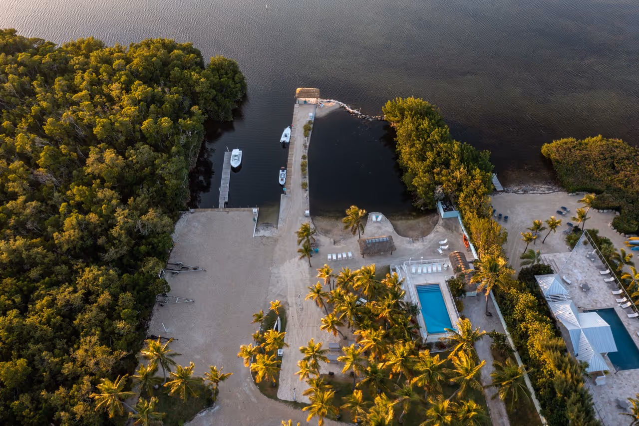 Aerial view of Kon Tiki Resort in Islamorada.