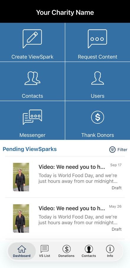 ViewSpark app dashboard