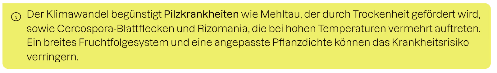 Infobox: Ausbreitung von Pilzkrankheiten im Zuckerrübenanbau