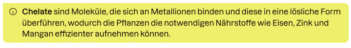 Chelate helfen bei der Aufnahme von Nährstoffen