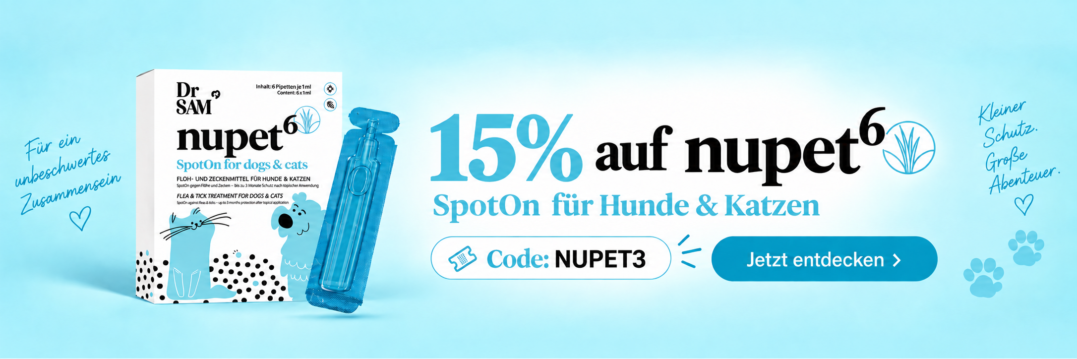 10% auf nupet6 mit dem Code NUPET3